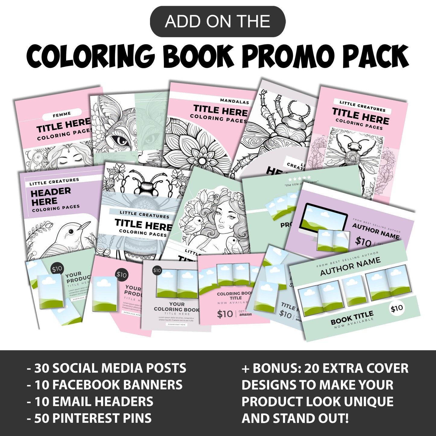 Coloring Book Promo Pack Templates